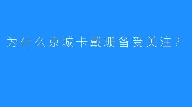 为什么京城卡戴珊备受关注？